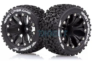 Louise 2.8" ST-Uphill Tyres on Black Rims - Bearing Mount - Glued Wheels 2Pcs