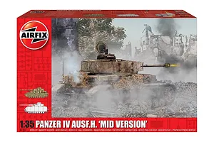 Airfix 1/35 Panzer IV Ausf.H (Mid Version) Tank Scaled Plastic Model Kit image 45274