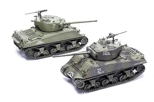 Airfix 1/35 M4A3(76)W 'Battle Of The Bulge' Tank Scaled Plastic Model Kit image 45398