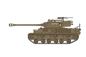 Airfix 1/35 M36/M36B2 'Battle Of The Bulge' Tank Scaled Plastic Model Kit image 45403