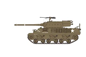 Airfix 1/35 M36/M36B2 'Battle Of The Bulge' Tank Scaled Plastic Model Kit image 45404