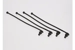 Traxxas Black Silicone Body Pin Retainers 4Pcs