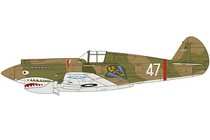 Airfix 1/48 Curtiss P-40B Fighter Scaled Plastic Model Kit image 45509