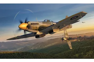 Airfix 1/48 Supermarine Spitfire Mk.XIV Fighter Scaled Plastic Model Kit image 45524