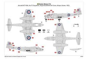 Airfix 1/48 Korean War Gloster Meteor F.8 Fighter Scaled Plastic Model Kit image 45626