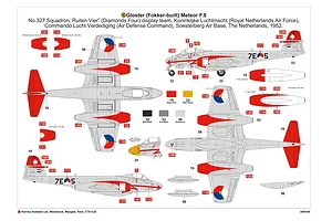 Airfix 1/48 Korean War Gloster Meteor F.8 Fighter Scaled Plastic Model Kit image 45627