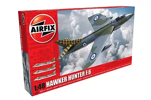 Airfix 1/48 Hawker Hunter F.6 Fighter Scaled Plastic Model Kit image 45643