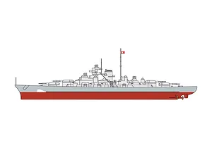 Airfix 1/600 Bismarck Battleship Scale Scaled Plastic Model Kit image 45760