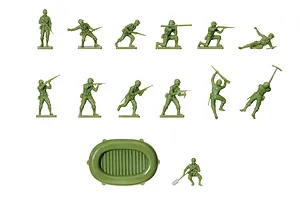 Airfix 1/76 WWII U.S. Army Marines Infantry Scaled Plastic Model Kit image 45798