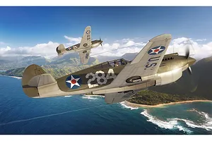 Airfix 1/72 Curtiss P-40B Warhawk Fighter Scaled Plastic Model Kit image 45820