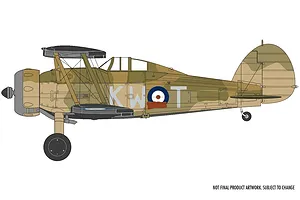 Airfix 1/72 Gloster Gladiator Mk.I/Mk.II Fighter Scaled Plastic Model Kit image 45885
