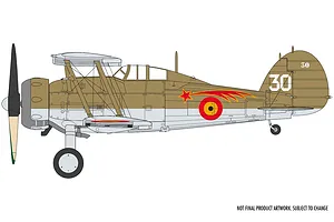 Airfix 1/72 Gloster Gladiator Mk.I/Mk.II Fighter Scaled Plastic Model Kit image 45886