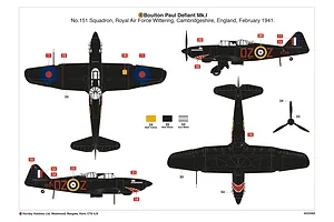Airfix 1/72 Boulton Paul Defiant Fighter Scaled Plastic Model Kit image 45900
