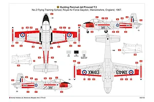 Airfix 1/72 T3 Hunting Percival Jet Provost T.3/T Trainer Scaled Plastic Model Kit image 45941