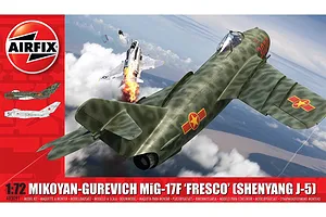 Airfix 1/72 Mikoyan-Gurevich Mig-17 Fresco Fighter Scaled Plastic Model Kit image 46057