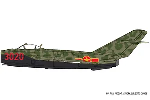 Airfix 1/72 Mikoyan-Gurevich Mig-17 Fresco Fighter Scaled Plastic Model Kit image 46058