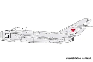 Airfix 1/72 Mikoyan-Gurevich Mig-17 Fresco Fighter Scaled Plastic Model Kit image 46059