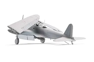 A 1/72 scale plastic model of a Nakajima B5N2 Kate bomber with folded wings, shown in grey primer against a white background.