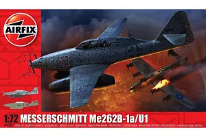 Airfix 1/72 Messerschmitt Me 262-B1A Fighter Scaled Plastic Model Kit image 46153