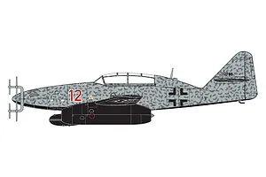 Airfix 1/72 Messerschmitt Me 262-B1A Fighter Scaled Plastic Model Kit image 46159