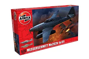 Airfix 1/72 Messerschmitt Me 262-B1A Fighter Scaled Plastic Model Kit image 46161
