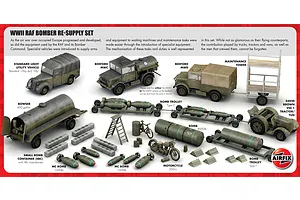 Airfix 1/72 WWII Bomber Re-Supply Set Scaled Plastic Model Kit image 46199