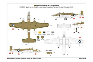 Airfix 1/72 North American B-25C/D Mitchell Bomber Scaled Plastic Model Kit image 46211