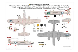 Airfix 1/72 North American B-25C/D Mitchell Bomber Scaled Plastic Model Kit image 46212