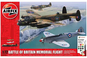 Airfix 1/72 Battle Of Britain Memorial Flight Scaled Plastic Model Kit Large Starter Set
