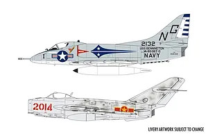 Airfix 1/72 Mig 17F Fresco Douglas A-4B Skyhawk Dogfight Double Scaled Plastic Model Kit image 46489