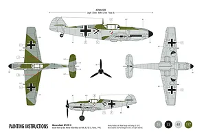 Airfix 1/72 Messerschmitt Bf 109E Fighter Scaled Plastic Model Kit Small Starter Set image 46523