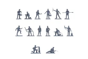 Airfix 1/76 Luftwaffe Personnel Scaled Plastic Model Kit image 46625