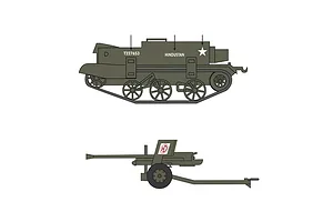 Airfix 1/76 Bren Gun Carrier & 6 Pounder Anti-Gun Scale Scaled Plastic Model Kit image 46643