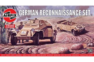 Airfix 1/76 German Reconnaisance Vehicles Set Scaled Plastic Model Kit