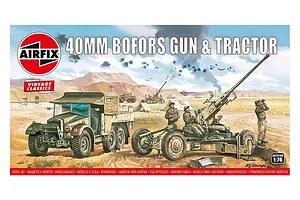 Airfix 1/76 Bofors 40mm Gun & Tractor Scale Scaled Plastic Model Kit image 46665