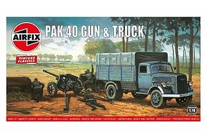 Airfix 1/76 Opel Blitz & Pak 40 Gun Truck & Artillery Scale Scaled Plastic Model Kit image 46667