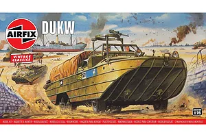 Airfix 1/76 DUKW Amphibious Vehicle Scaled Plastic Model Kit