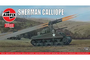 Airfix 1/76 Sherman Calliope Tank Scaled Plastic Model Kit image 46677