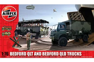 Airfix 1/76 Bedford QLT &amp; QLD Trucks Truck Scaled Plastic Model Kit