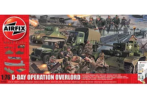 Airfix 1/76 D-Day 75th Anniversary Operation Overlord Scaled Plastic Model Kit larger Starter Set image 46706