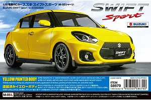 Tamiya M-05 Suzuki Swift RC Car Electric 2WD 1/10 Scale Kit - Yellow image 46812