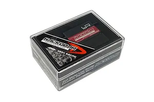 Yeah Racing Hackgear low profile coreless digital servo in its clear plastic display case.