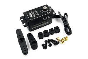 Yeah Racing Black Aluminium Low Profile Coreless 10kg 8.4v Titanium & Copper Geared Servo image 46896