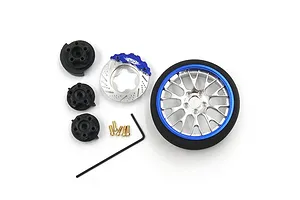 Yeah Racing Blue Aluminium Type A Transmitter Steering Wheel Set image 46902