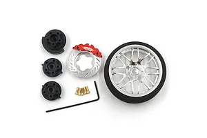 Yeah Racing Silver Aluminium Type B Transmitter Steering Wheel Set image 46913