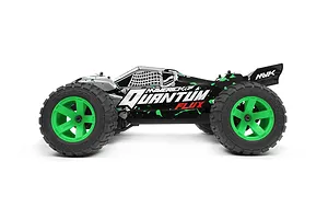Maverick 1/10 Quantum XT Silver & Green Painted Body Shell w/ Decals image 46967