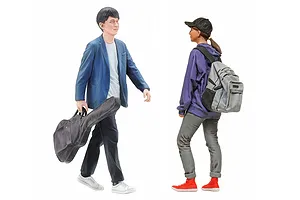 Tamiya 1/24 Campus Friends Set II Scaled Plastic Model Kit image 47494