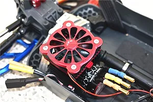 GPM Aluminium Motor Heat Sink with Cooling Fan - Red image 47695
