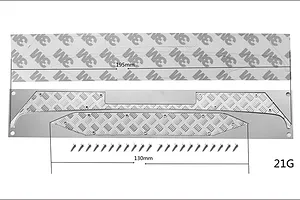 GPM Silver Stainless Steel Slip Proof Bumper Treads 2Pcs image 47975