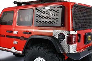 GPM Black Stainless Steel Rear Side Window Tool Box w/ Table & Hardware image 47983